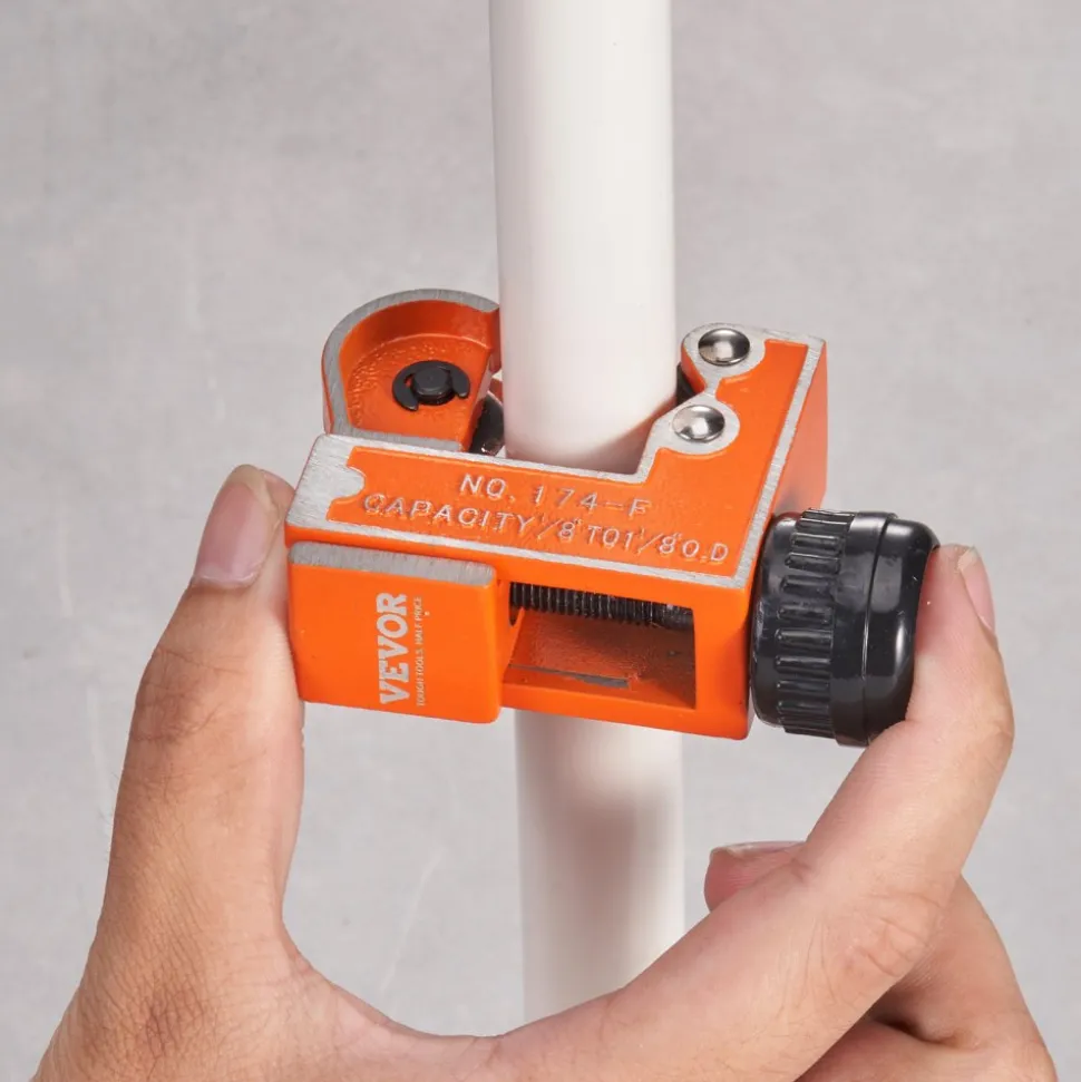 VEVOR Mini Tubing Cutter, 1/8" - 1-1/8" O.D. Mini Copper Pipe Cutter, Heavy Duty Compact Tube Cutter Tool with High-Speed SKD Blade for Copper, Aluminum, Galvanized, Plastic Pipes