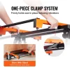 VEVOR Miter Saw Stand, 300lbs Load Capacity Steel Collapsible Stand for Miter Saw with One-piece Mounting Brackets Clamps, Adjustable Height and Length, Portable Compact and Folding Miter Saw Stand
