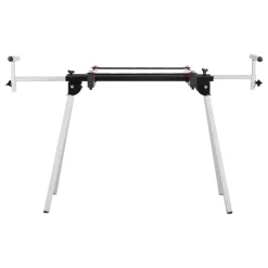 VEVOR Miter Saw Stand, 300lbs Load Capacity Steel Collapsible Stand for Miter Saw with One-piece Mounting Brackets Clamps, Adjustable Height and Length, Portable Compact and Folding Miter Saw Stand