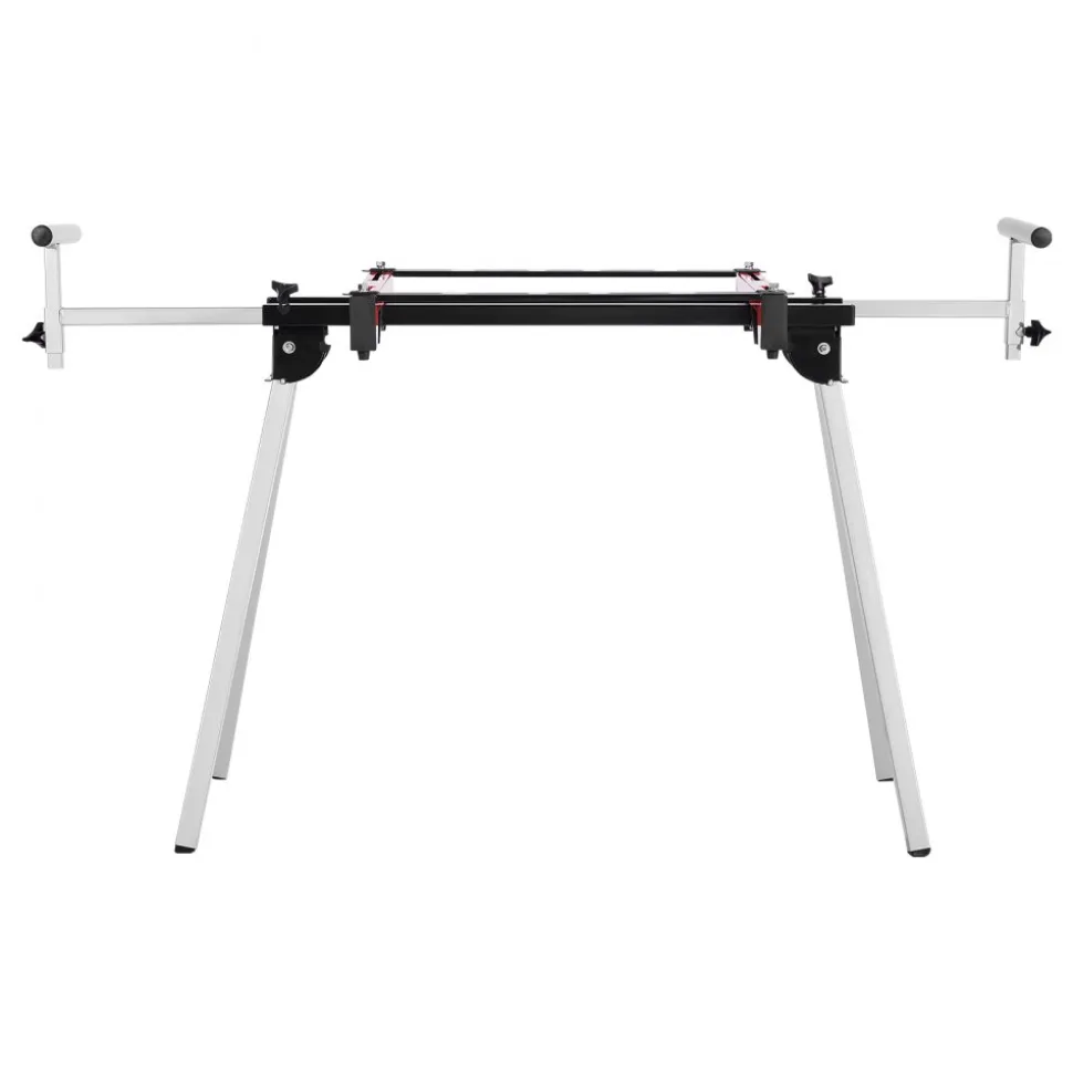 VEVOR Miter Saw Stand, 300lbs Load Capacity Steel Collapsible Stand for Miter Saw with One-piece Mounting Brackets Clamps, Adjustable Height and Length, Portable Compact and Folding Miter Saw Stand