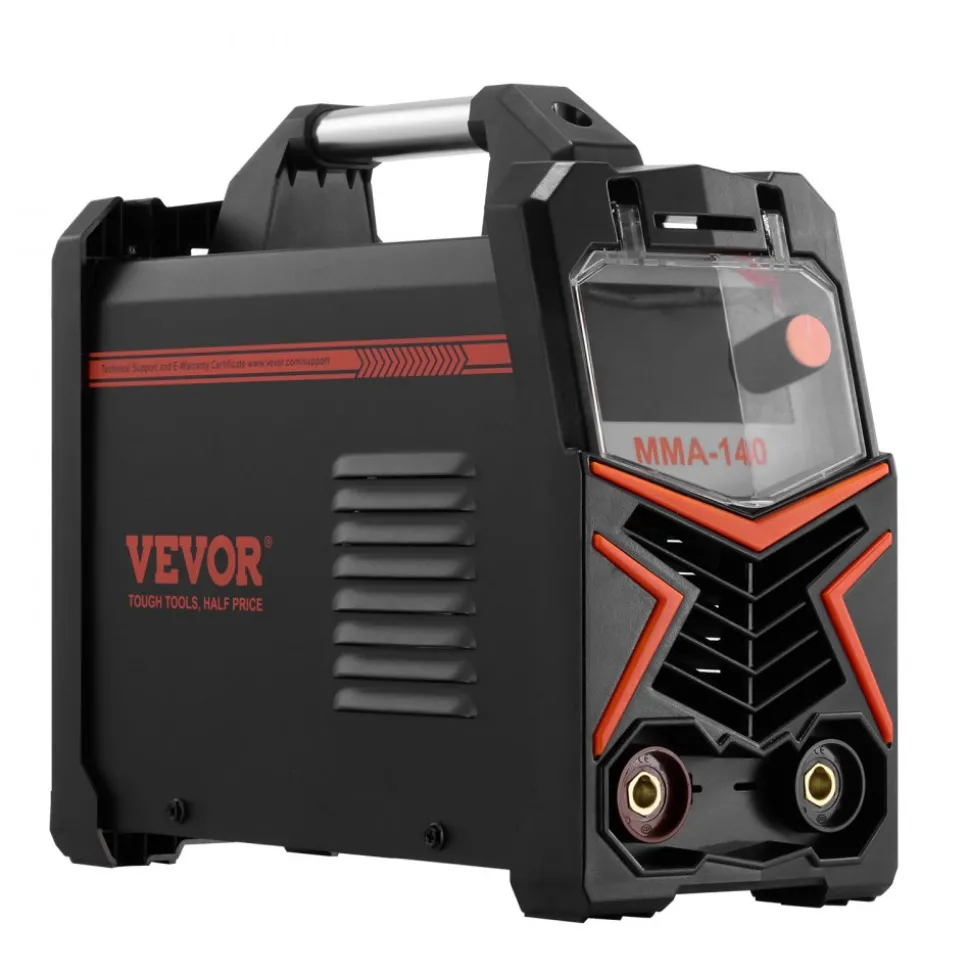 VEVOR MMA Welder, 140A 4-in-1 Welding Machine - MMA (Stick)/DC Pulse MMA/DC Pulse TIG/Lift TIG, 110 & 220V Dual Voltage Electric Welder with LED Display, Synergic Control, IGBT Inverter Hot Start