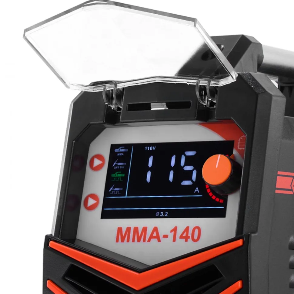 VEVOR MMA Welder, 140A 4-in-1 Welding Machine - MMA (Stick)/DC Pulse MMA/DC Pulse TIG/Lift TIG, 110 & 220V Dual Voltage Electric Welder with LED Display, Synergic Control, IGBT Inverter Hot Start