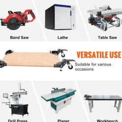 VEVOR Mobile Base, 400 lbs Weight Capacity, Adjustable from 9.5" x 9.5" to Infinity, Heavy Duty Universal Mobile Base Stand with Swivel Wheels for Woodworking Equipment, Bandsaw, Power Tools, Machines