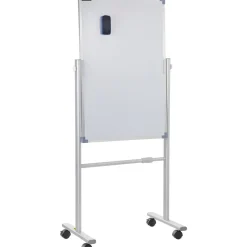 VEVOR Mobile Magnetic Whiteboard, 36 x 24 Inch, Double Sided, 360 Degree Reversible Rolling Dry Erase Board, Height Adjustable with Aluminum Frame and Lockable Swivel Wheels, for Office School Home
