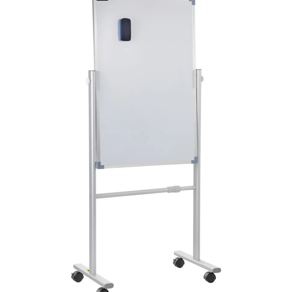 VEVOR Mobile Magnetic Whiteboard, 36 x 24 Inch, Double Sided, 360 Degree Reversible Rolling Dry Erase Board, Height Adjustable with Aluminum Frame and Lockable Swivel Wheels, for Office School Home