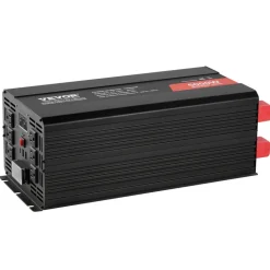 VEVOR Modified Sine Wave Inverter, 5000W, DC 12V to AC 120V Power Inverter with 6 AC Outlets 2 USB Port 1 Type-C Port, LCD Display and Remote Controller for High Load Home Appliances, CE FCC Certified