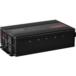 VEVOR Modified Sine Wave Inverter, 1500W, DC 12V to AC 120V Power Inverter with 2 AC Outlets 2 USB Port 1 Type-C Port 6 Spare Fuses, for Small Home Devices like Smartphone Laptop, CE FCC Certified