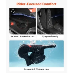 VEVOR Modular Motorcycle Helmet, Flip up Full Face Helmet with Dual Visor, Lightweight Comfortable Adult Motocross Street Bike Helmet for Men and Women - DOT & ECE Approved (M Size)