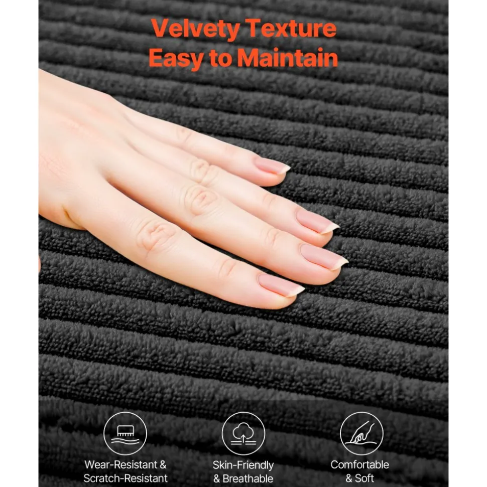VEVOR Modular Sectional Sofa, U Shaped Modular Sofa with Chaise, Cloud Sectional Couch with High Rebound Sponge and Density, Upholstered Corduroy Couch with Cushion for Living Room, Bedroom, Black