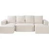 VEVOR Modular Sectional Sofa, U Shaped Modular Sofa with Chaise, Cloud Sectional Couch with High Rebound Sponge and Density, Upholstered Corduroy Couch with Cushion for Living Room, Bedroom, Beige