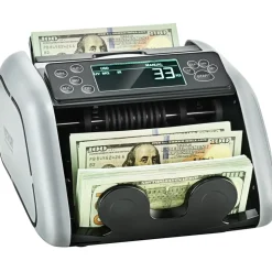 VEVOR Money Counter Machine, Bill Counter with UV, MG, IR and DD Counterfeit Detection, USD & EUR Cash Counting Machine with Large LCD & External Display for Small Business