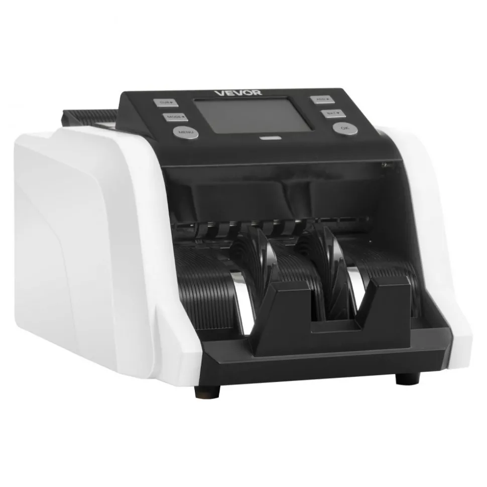 VEVOR Money Counter Machine, 1200 Notes/Minute, Cash Counter with Value Count, UV/MG/IR/DD/DBL/HLF/CHN Counterfeit Detection, TFT Display, Money Counting Machine Mixed Denomination for Dollar and Euro