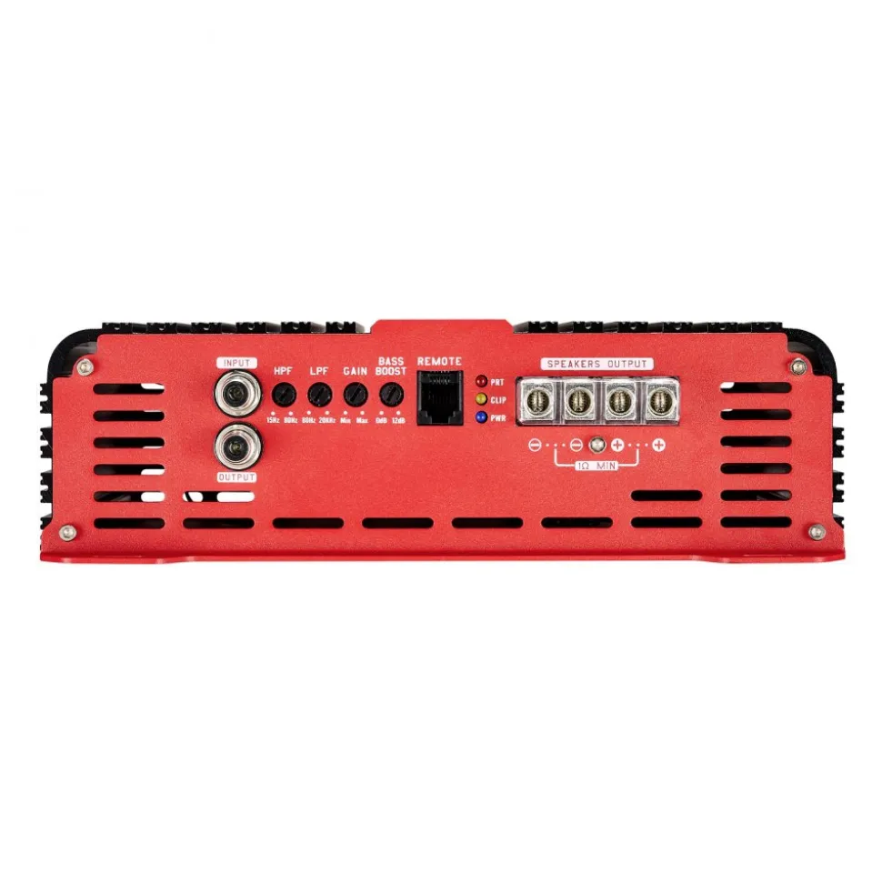 VEVOR Monoblock Car Amplifier, 1500W RMS MAX, 1/2/4 Ohm Stable, 1-Channel Class D Car Audio Amplifier with Remote Subwoofer Level Control, Low Pass Filter and Bass Boost, Volume Controller Included