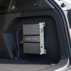 VEVOR Monoblock Car Amplifier, 400W RMS MAX, 1/2/4 Ohm Stable, 1-Channel Class D Car Audio Amplifier with Remote Subwoofer Level Control, Low Pass Filter, Bass Boost & Phase Shift, Volume Controller