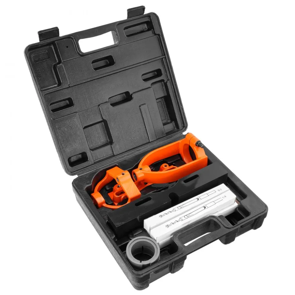 VEVOR Mortising Attachment for Drill Press, 4 Model Drills Square Hole Chisel Set, Bench Drill Locator Set Mortise and Tenon Tools with 5 Bushings, for Woodworking Mortising Tenoning Drilling Machine