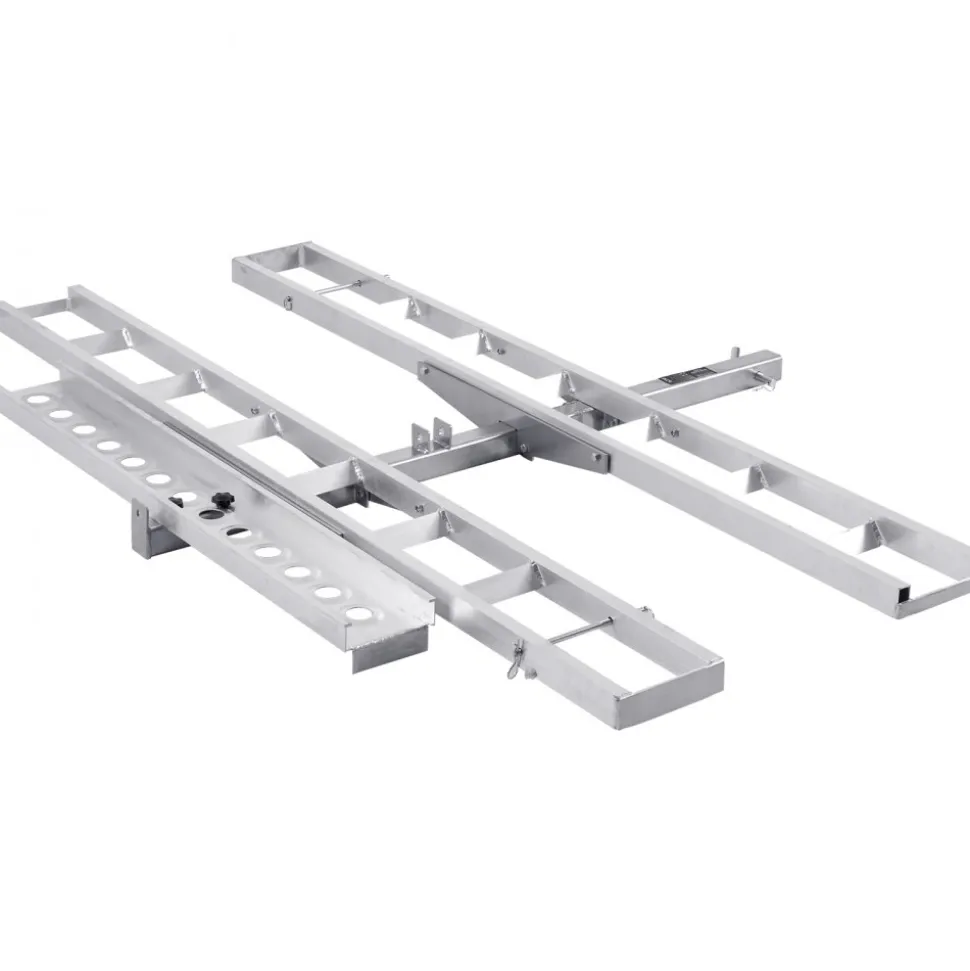 VEVOR Motorcycle Carrier, 2-Bike 600 LBS Aluminum Motorcycle Carrier Hitch Mount, Loading Ramp, Scooter Dirt Bike Trailer Hauler, Ratchet Straps and Stabilizer, for Car, Truck with 2" Hitch Receiver