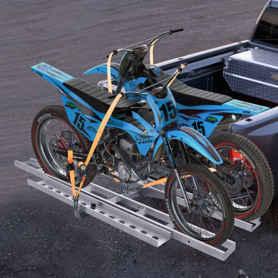 VEVOR Motorcycle Carrier, 2-Bike 600 LBS Aluminum Motorcycle Carrier Hitch Mount, Loading Ramp, Scooter Dirt Bike Trailer Hauler, Ratchet Straps and Stabilizer, for Car, Truck with 2" Hitch Receiver