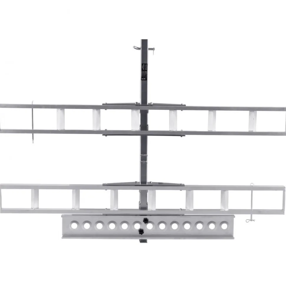 VEVOR Motorcycle Carrier, 2-Bike 600 LBS Aluminum Motorcycle Carrier Hitch Mount, Loading Ramp, Scooter Dirt Bike Trailer Hauler, Ratchet Straps and Stabilizer, for Car, Truck with 2" Hitch Receiver