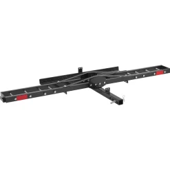 VEVOR Motorcycle Carrier, 600 LBS Steel Motorcycle Carrier Hitch Mount with Loading Ramp, Scooter Dirt Bike Trailer Hauler with Ratchet Straps and Stabilizer, for Car, Truck with 2