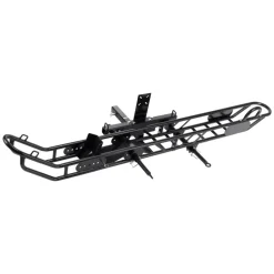 VEVOR Motorcycle Carrier, 400 lbs Capacity, Heavy Duty Aluminum Hitch Mount Rack with 47in Loading Ramp, Straps & Stabilizer, Scooter Dirt Bike Trailer Hauler for Car Truck with 2-Inch Hitch Receiver