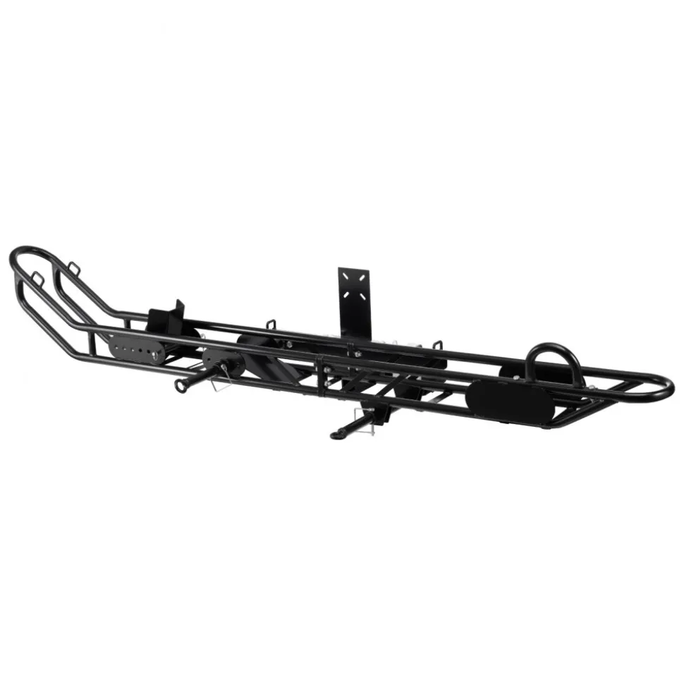 VEVOR Motorcycle Carrier, 400 lbs Capacity, Heavy Duty Aluminum Hitch Mount Rack with 47in Loading Ramp, Straps & Stabilizer, Scooter Dirt Bike Trailer Hauler for Car Truck with 2-Inch Hitch Receiver