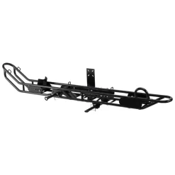 VEVOR Motorcycle Carrier, 400 lbs Capacity, Heavy Duty Aluminum Hitch Mount Rack with 47in Loading Ramp, Straps & Stabilizer, Scooter Dirt Bike Trailer Hauler for Car Truck with 2-Inch Hitch Receiver