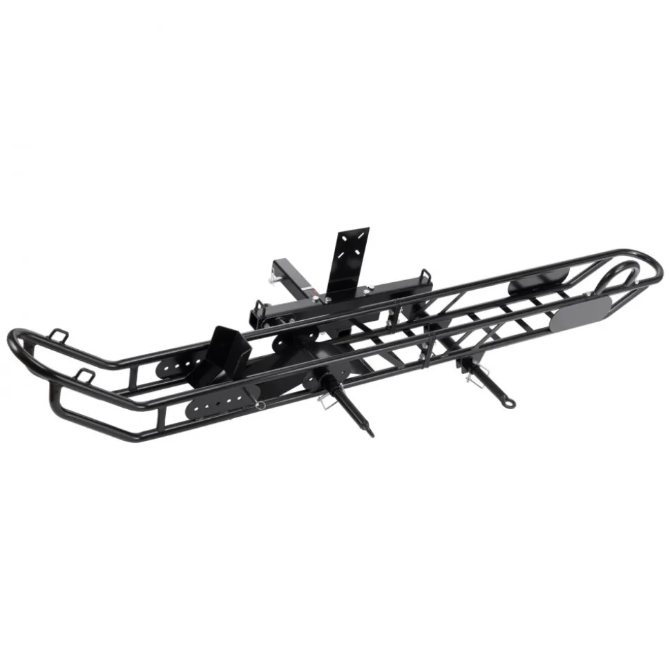 VEVOR Motorcycle Carrier, 400 lbs Capacity, Heavy Duty Aluminum Hitch Mount Rack with 47in Loading Ramp, Straps & Stabilizer, Scooter Dirt Bike Trailer Hauler for Car Truck with 2-Inch Hitch Receiver
