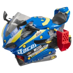 VEVOR Motorcycle Engine Toy, 25 Pieces, Motorcycle Mechanic Toy with Removable Parts, Lights & Sounds, Simulated Riding & Track Racing, Kids Mechanic Workshop Set for Toddler 3 Years and Up, Blue