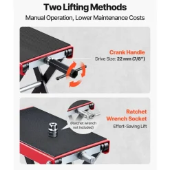 VEVOR Motorcycle Lift, 1100 lbs Motorcycle Scissor Lift Jack with Wide Deck & Lock Pin, 3.74