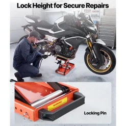 VEVOR Motorcycle Lift, 1500 lbs Motorcycle Scissor Lift Jack with Wide Deck & Lock Pin, 4.13