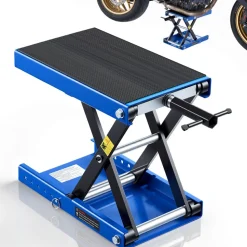VEVOR Motorcycle Lift, 1100 lbs Motorcycle Scissor Lift Jack with Wide Deck & Lock Pin, 3.74