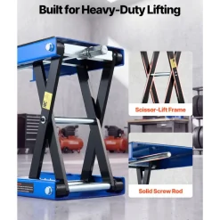 VEVOR Motorcycle Lift, 1100 lbs Motorcycle Scissor Lift Jack with Wide Deck & Lock Pin, 3.74