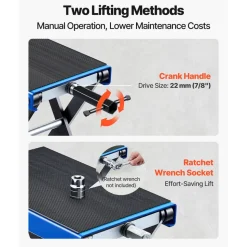 VEVOR Motorcycle Lift, 1100 lbs Motorcycle Scissor Lift Jack with Wide Deck & Lock Pin, 3.74