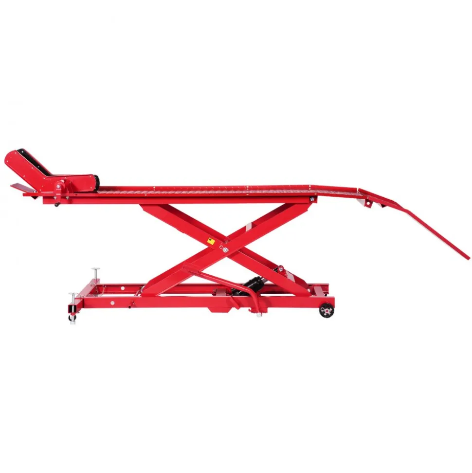 VEVOR Motorcycle Lift Table, 1000lbs Weight Capacity, 360° Flexible Moving Motorcycle Jack Stand, 8.6-31 in Height Range, Heavy Duty Bike Repair Stand with Security Lock for ATVs, Dirt Bike