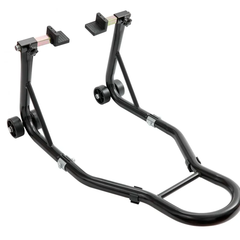 VEVOR Motorcycle Rear Wheel Stand, with U + L Fork Swingarm Spool, 850 lbs Capacity Heavy Duty Rear Wheel Stand Motorcycle Lift Jack Stand, for Suzuki Yamaha Honda Kawasaki, Black
