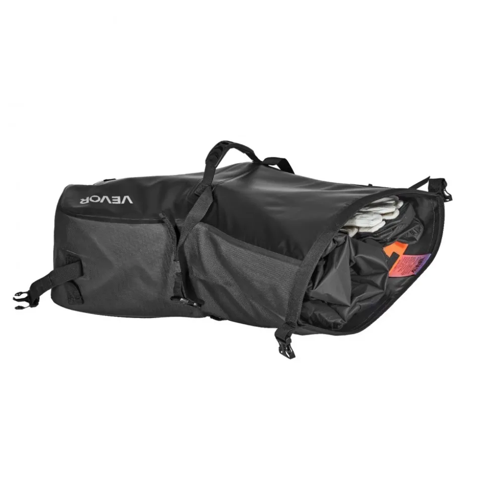 VEVOR Motorcycle Saddlebags, 28 L (14 L x 2) Large Capacity Side Saddle Bags Compatible with Most Motorcycles, Waterproof Outdoor Sports Motorbike Luggage Storage Shoulder Bag with Bottom Strap, Black