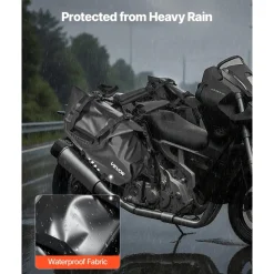 VEVOR Motorcycle Saddlebags, 28 L (14 L x 2) Large Capacity Side Saddle Bags Compatible with Most Motorcycles, Waterproof Outdoor Sports Motorbike Luggage Storage Shoulder Bag with Bottom Strap, Black