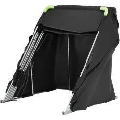 VEVOR Motorcycle Storage Shelter with Security Lock, 600D Oxford Flip-Up Garage Tent, Heavy-Duty All-Weather Motorcycle Cover with Ventilation Windows, 110 x 43 x 63 in Outdoor Vehicle Shelter, Black
