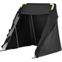 VEVOR Motorcycle Storage Shelter with Security Lock, 600D Oxford Flip-Up Garage Tent, Heavy-Duty All-Weather Motorcycle Cover with Ventilation Windows, 136x54x75 in Outdoor Vehicle Shelter, Black