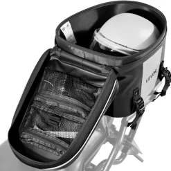 VEVOR Motorcycle Tail Bag, 28 L Motorcycle Rear Seat Bag with Waterproof Fabric, Outdoor Sports Motorbike Luggage Storage Trunk Handbag with Pocket & Adjustable Buckle, Universal Fit Rear Racks, Black