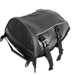 VEVOR Motorcycle Tail Bag, 30 L Motorcycle Rear Seat Bag with Waterproof Rain Cover, Outdoor Sports Motorbike Luggage Storage Trunk Rack Backpack with Shoulder Straps, Universal Fit Rear Racks, Black