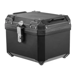 VEVOR Motorcycle Top Case 45L Universal Waterproof ABS Motorcycle Tail Case, Detachable Motorbike Top Box with Security Lock & Leather Liner for Luggage Storage