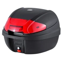 VEVOR Motorcycle Top Case, Universal Durable PP Material Motorbike Tail Box with Reflective Panel, 48L Waterproof Detachable Motorcycle Top Box with Multi-Hole Base, Fit for 99% of Motorcycle Frames