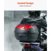 VEVOR Motorcycle Top Case, Universal Durable PP Material Motorbike Tail Box with Reflective Panel, 62L Waterproof Detachable Motorcycle Top Box with Multi-Hole Base, Fit for 99% of Motorcycle Frames