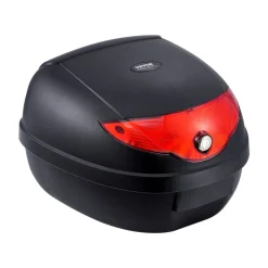 VEVOR Motorcycle Top Case, Universal Durable PP Material Motorbike Tail Box with Reflective Panel, 24L Waterproof Detachable Motorcycle Top Box with Multi-Hole Base, Fit for 99% of Motorcycle Frames