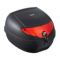 VEVOR Motorcycle Top Case, Universal Durable PP Material Motorbike Tail Box with Reflective Panel, 62L Waterproof Detachable Motorcycle Top Box with Multi-Hole Base, Fit for 99% of Motorcycle Frames