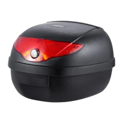 VEVOR Motorcycle Top Case, Universal Durable PP Material Motorbike Tail Box with Reflective Panel, 62L Waterproof Detachable Motorcycle Top Box with Multi-Hole Base, Fit for 99% of Motorcycle Frames