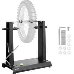 VEVOR Motorcycle Wheel Balancer, 88.2 lbs Capacity, Tire Balancer & Truing Stand with Adjustable Centering Cones and Truing Pointer, Balancing Tools for Most Motorcycles & Bicycles, 32-Inch Wheel Dia
