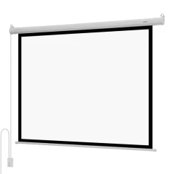 VEVOR Motorized Projector Screen, 72 inch 4:3 1080 HD Electric Projection Screen, Wall Mounted Projection Dispaly Projector with Remote Control, Automatic Movie Screen for Family Home Office Theater