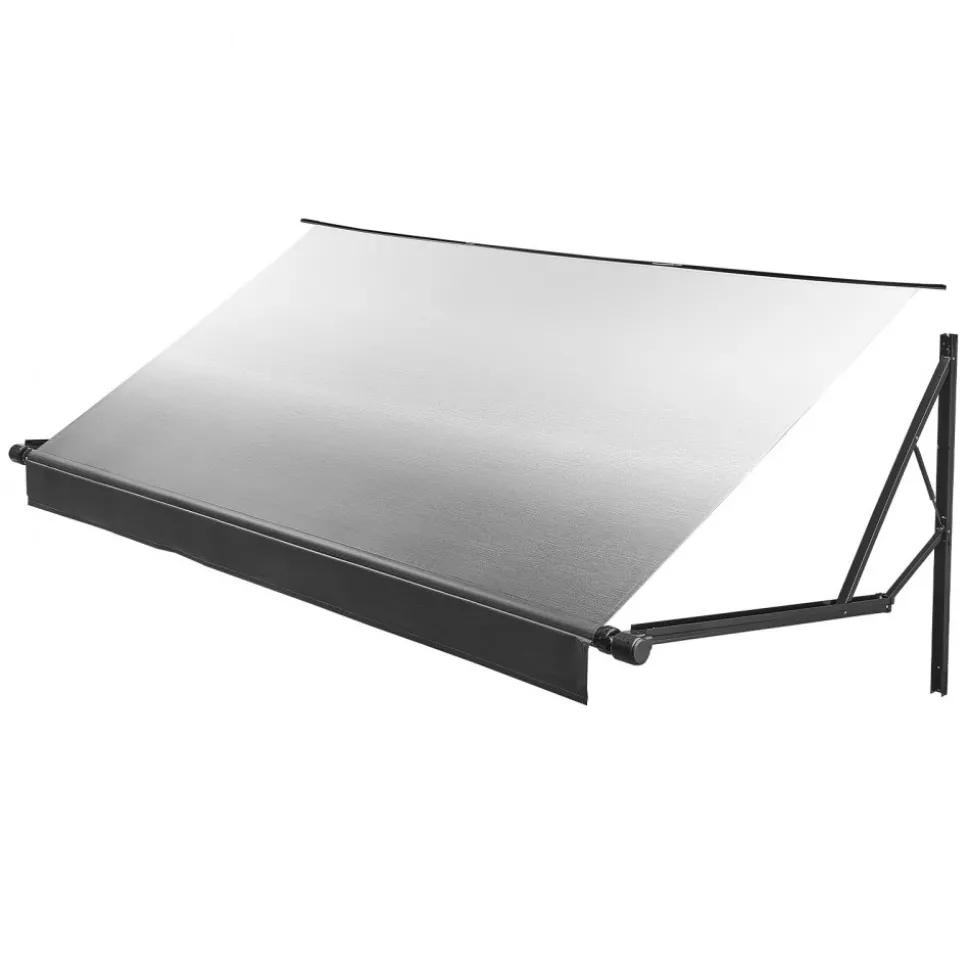 VEVOR Motorized RV Awning Complete Kit, 15.06FT Electric Retractable RV Awning with Aluminum Alloy Frame & Waterproof Fabric, Outdoor Camping Trailer Awnings Fit Most RVs (15FT Type, Gradient Black)